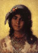 Nicolae Grigorescu Gypsy's Head china oil painting reproduction